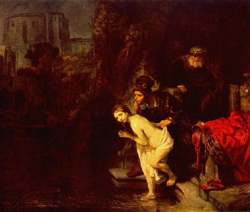 REMBRANDT Harmenszoon van Rijn Suzanna in the Bath France oil painting art